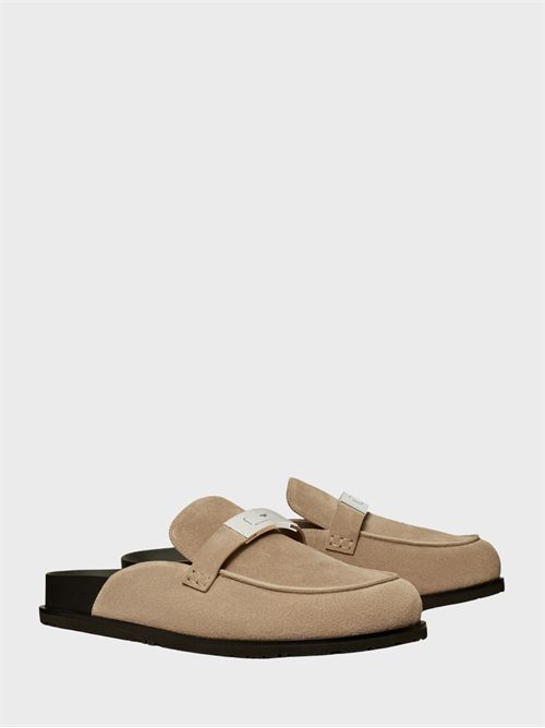 Suede slip-on mule with T buckle TORY BURCH | 177967256